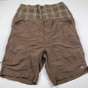 Novara Cycling Shorts Men’s 2XL Brown Plaid Padded Liner Bike Shorts Lot Of 2